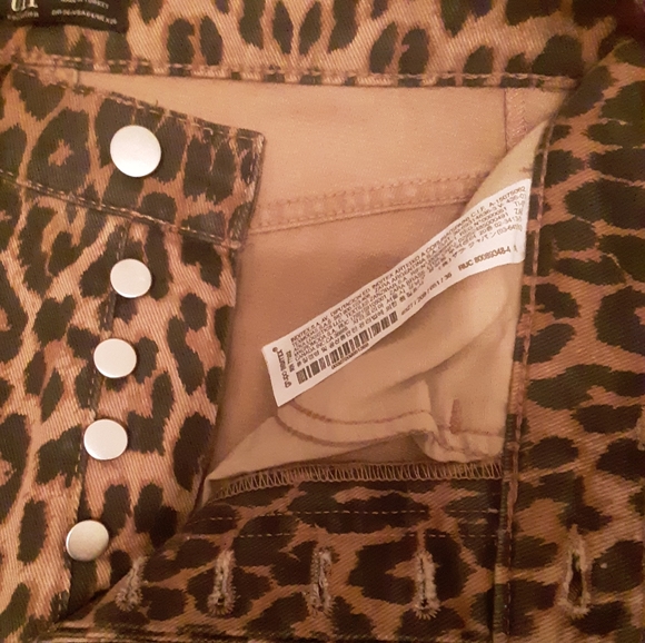 ZARA trf Leopard Print High Waisted Skinny Jeans - Picture 8 of 8